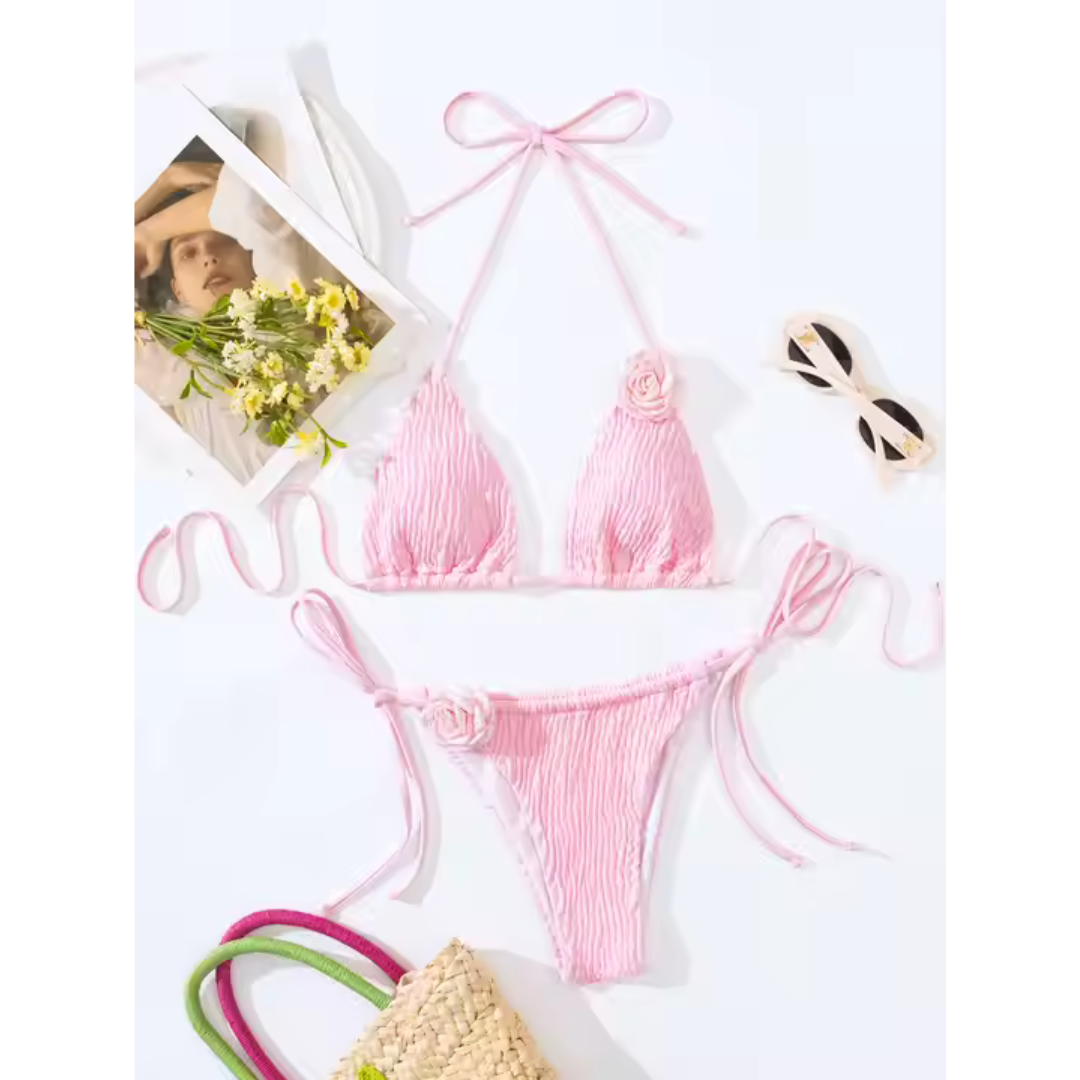"Fior di Mare" Bikini glamour con fiore 3D