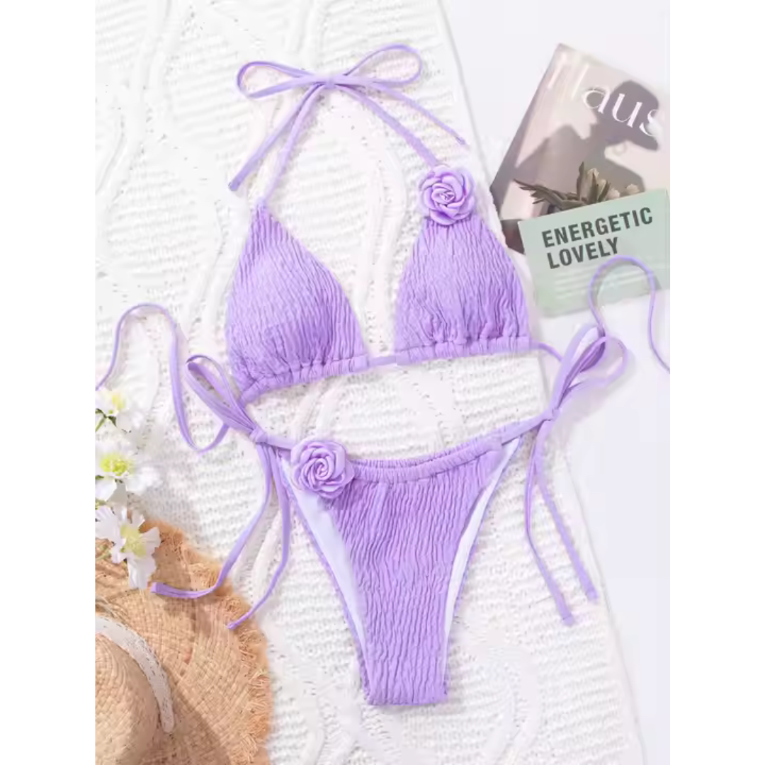 "Fior di Mare"  Bikini glamour con fiore 3D